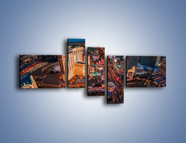 Obraz na płótnie – Centrum Las Vegas – pięcioczęściowy AM588W5