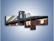 Obraz na płótnie – Manhattan Bridge – pięcioczęściowy AM607W5