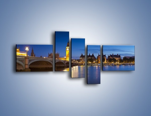 Obraz na płótnie – London Bridge i Big Ben – pięcioczęściowy AM620W5