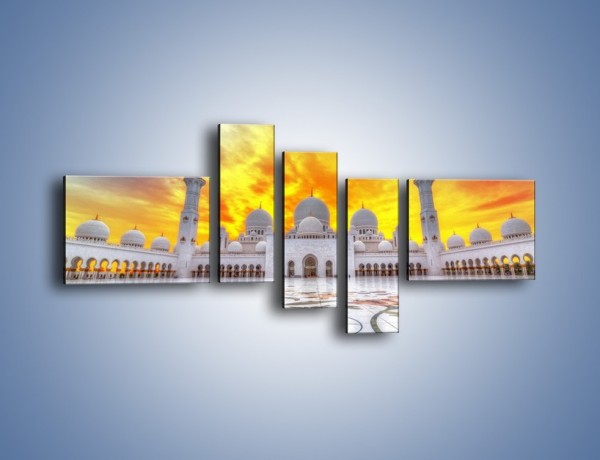 Obraz na płótnie – Meczet Szejka Zajida w Abu Zabi – pięcioczęściowy AM706W5