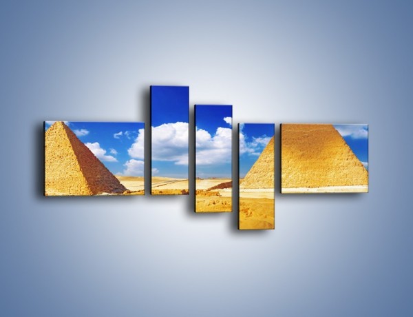Obraz na płótnie – Panorama egipskich piramid – pięcioczęściowy AM725W5