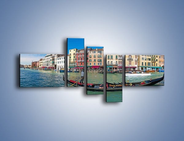 Obraz na płótnie – Panorama Canal Grande w Wenecji – pięcioczęściowy AM745W5