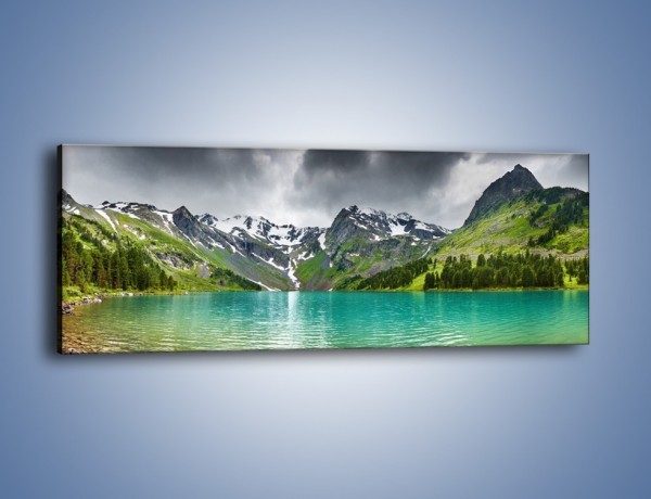Obraz na płótnie – Góry wczesną wiosną – jednoczęściowy panoramiczny KN134