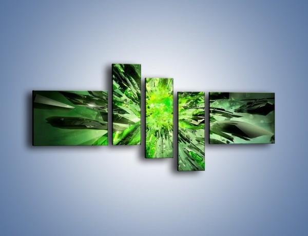 Obraz na płótnie – Ostre kawałki zieleni – pięcioczęściowy GR422W5
