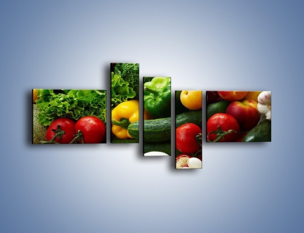 Obraz na płótnie – Mix warzywno-owocowy – pięcioczęściowy JN006W5