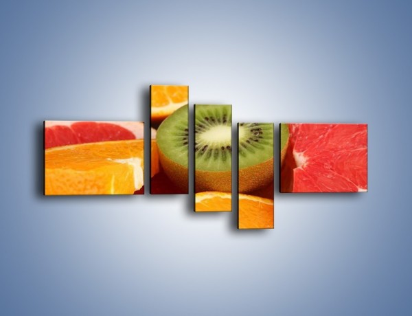 Obraz na płótnie – Kolorowe połówki owoców – pięcioczęściowy JN026W5