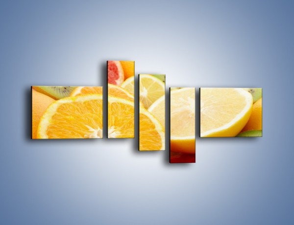 Obraz na płótnie – Kwaśny kęs witamin owocowych – pięcioczęściowy JN157W5