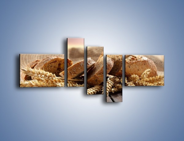 Obraz na płótnie – Świeży pszenny chleb – pięcioczęściowy JN287W5