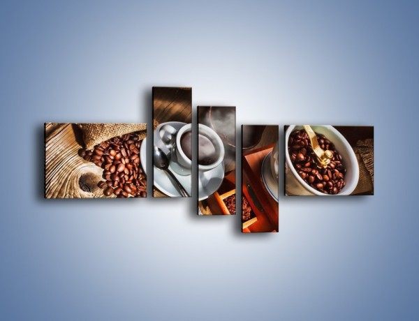 Obraz na płótnie – Smaki kawy dla dorosłych – pięcioczęściowy JN313W5