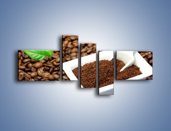 Obraz na płótnie – Zmielona kawa – pięcioczęściowy JN340W5
