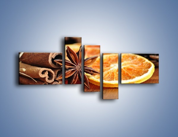 Obraz na płótnie – Pomarańcza z dodatkami – pięcioczęściowy JN357W5