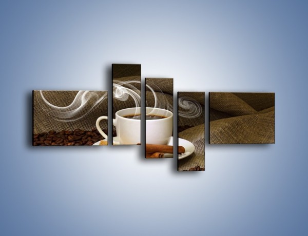 Obraz na płótnie – Zapach kawy niesiony wiatrem – pięcioczęściowy JN365W5