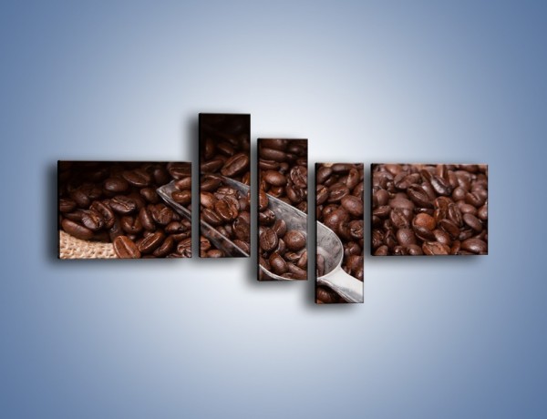 Obraz na płótnie – Worek pełen kawy – pięcioczęściowy JN372W5