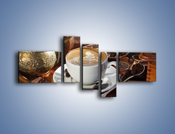 Obraz na płótnie – Wspomnienie przy kawie – pięcioczęściowy JN377W5