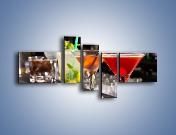 Obraz na płótnie – Drinki na barze – pięcioczęściowy JN432W5