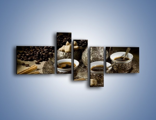 Obraz na płótnie – Tajemnicze opowieści przy kawie – pięcioczęściowy JN455W5