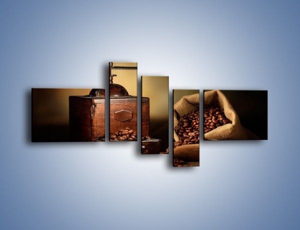 Obraz na płótnie – Kawa dobrze przechowywana – pięcioczęściowy JN476W5