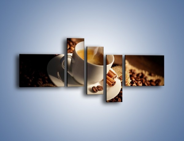 Obraz na płótnie – Historia dwóch ziarenek kawy – pięcioczęściowy JN479W5