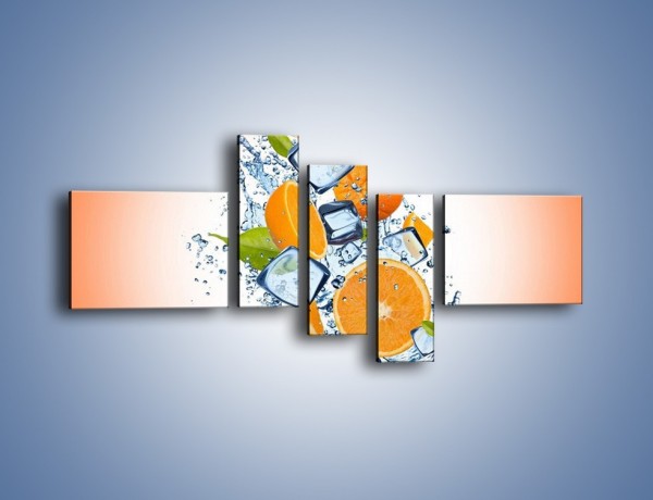 Obraz na płótnie – Pomarańczowe trio w powietrzu – pięcioczęściowy JN499W5