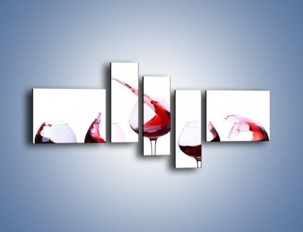 Obraz na płótnie – Taniec z czerwonym winem – pięcioczęściowy JN537W5