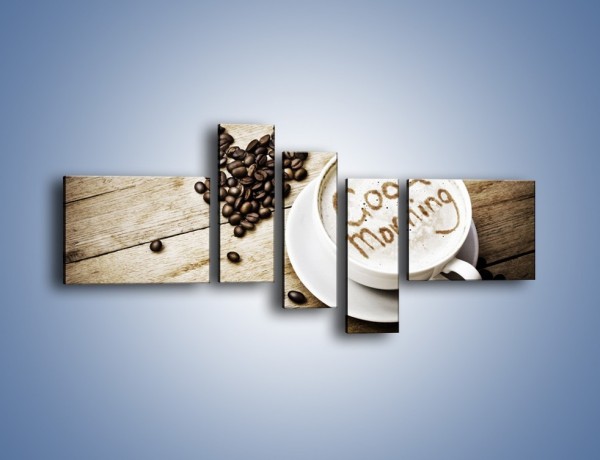 Obraz na płótnie – Z miłości do kawy – pięcioczęściowy JN710W5