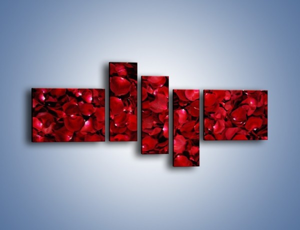 Obraz na płótnie – Dywan usłany płatkami róż – pięcioczęściowy K175W5