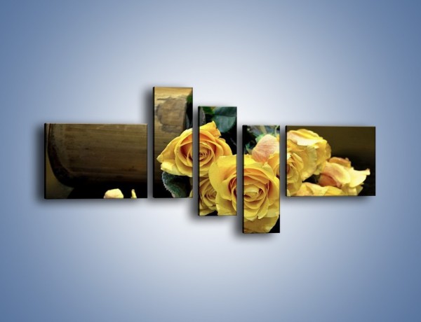 Obraz na płótnie – Zapomniane róże – pięcioczęściowy K334W5