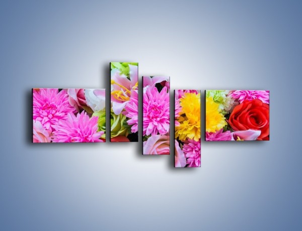 Obraz na płótnie – Wszystkie kwiaty lata – pięcioczęściowy K464W5