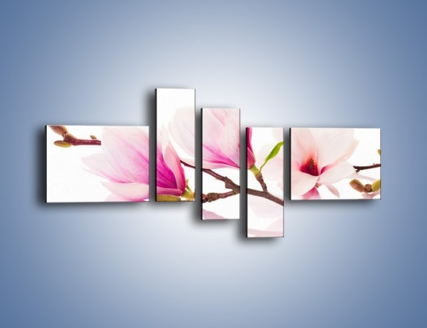 Obraz na płótnie – Lekkość w kwiatach wiśni – pięcioczęściowy K485W5