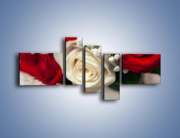 Obraz na płótnie – Małżeństwo przysięga i róże – pięcioczęściowy K681W5