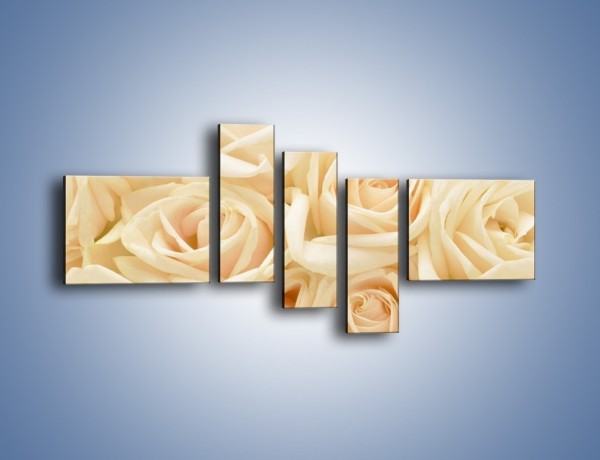 Obraz na płótnie – Bukiet herbacianych róż – pięcioczęściowy K710W5