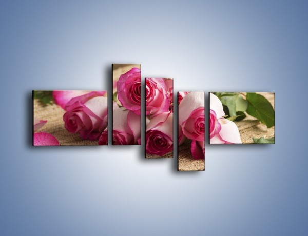 Obraz na płótnie – Zapomniane chwile wśród róż – pięcioczęściowy K838W5