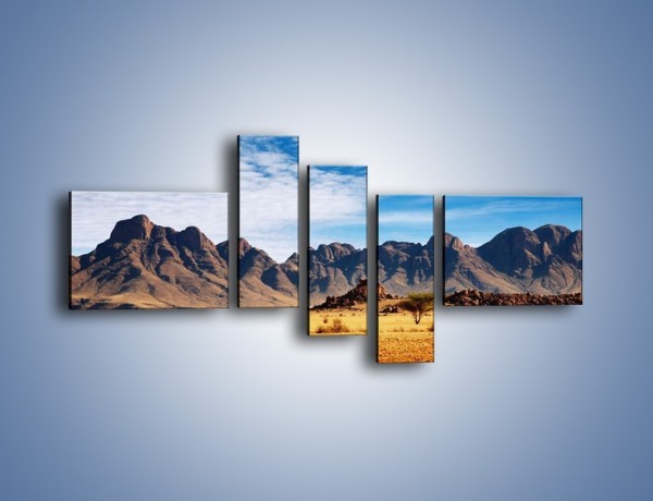 Obraz na płótnie – Góry w pustynnym krajobrazie – pięcioczęściowy KN030W5