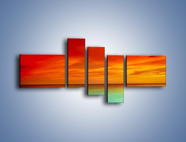 Obraz na płótnie – Horyzont w kolorach tęczy – pięcioczęściowy KN1303AW5