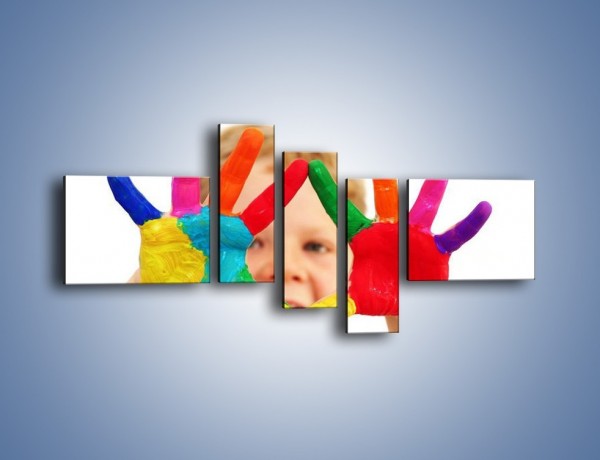 Obraz na płótnie – Kolorowy dziecięcy świat – pięcioczęściowy L053W5