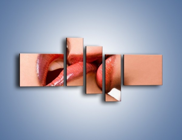 Obraz na płótnie – Krwisty pocałunek – pięcioczęściowy L111W5