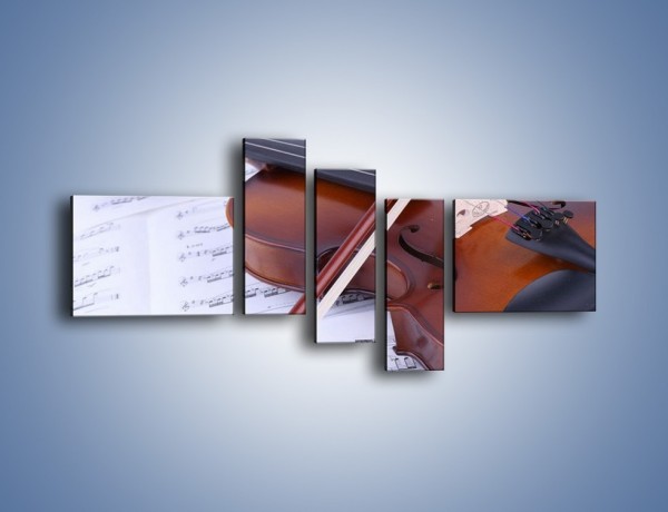 Obraz na płótnie – Melodia grana na skrzypcach – pięcioczęściowy O003W5
