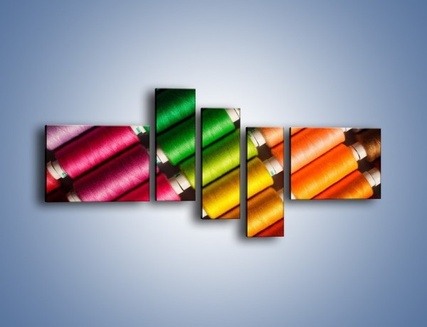 Obraz na płótnie – Szpulki kolorowych nici – pięcioczęściowy O035W5