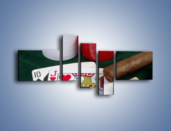 Obraz na płótnie – Męski świat hazardu – pięcioczęściowy O121W5
