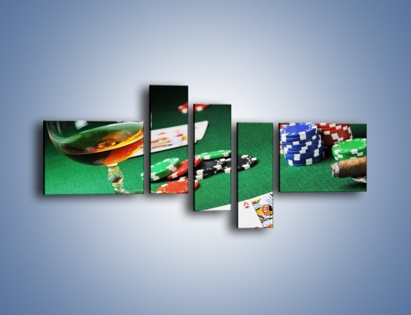 Obraz na płótnie – Mocne wrażenia w kasynie – pięcioczęściowy O122W5