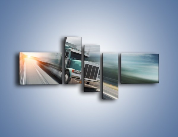 Obraz na płótnie – Pędząca ciężarówka na autostradzie – pięcioczęściowy TM035W5