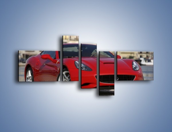 Obraz na płótnie – Czerwone Ferrari California – pięcioczęściowy TM057W5