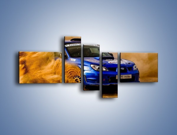 Obraz na płótnie – Subaru WRX STI na pustyni – pięcioczęściowy TM104W5