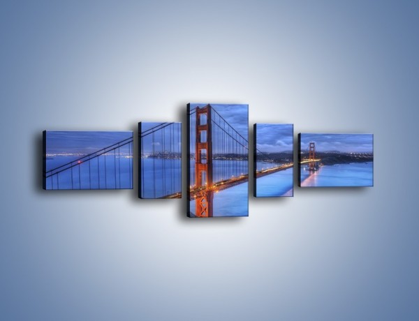 Obraz na płótnie – Most Golden Gate – pięcioczęściowy AM328W6