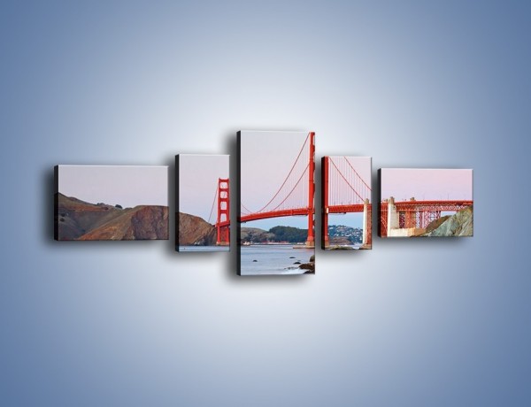 Obraz na płótnie – Most Golden Gate – pięcioczęściowy AM406W6