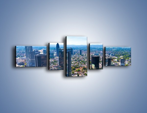 Obraz na płótnie – Panorama Frankfurtu – pięcioczęściowy AM414W6
