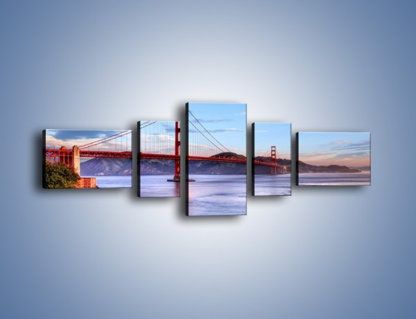 Obraz na płótnie – Most Golden Gate w San Francisco – pięcioczęściowy AM444W6