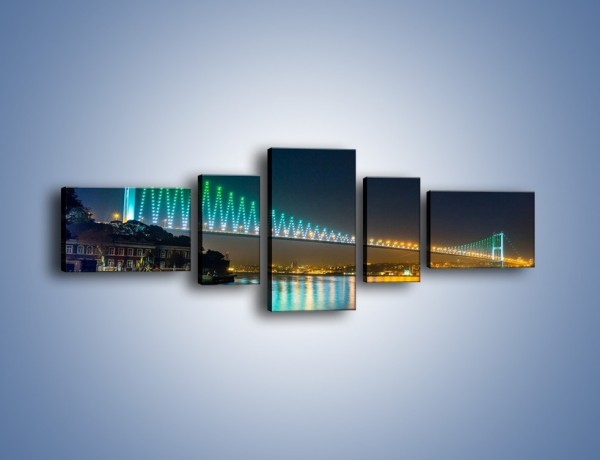 Obraz na płótnie – Most Bosforski w Turcji – pięcioczęściowy AM654W6