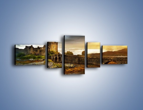 Obraz na płótnie – Zamek Eilean Donan w Szkocji – pięcioczęściowy AM697W6