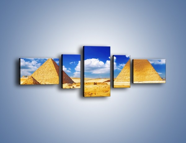 Obraz na płótnie – Panorama egipskich piramid – pięcioczęściowy AM725W6